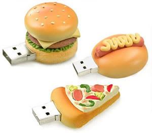 junk food usb flash drives custom, choose the best one between pizza, burger and hot dog