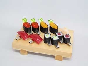 not only one sushi, you can also choose the group of usb stick flash drives of sushis