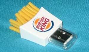american love this french fries usb promotional drives with printed logo