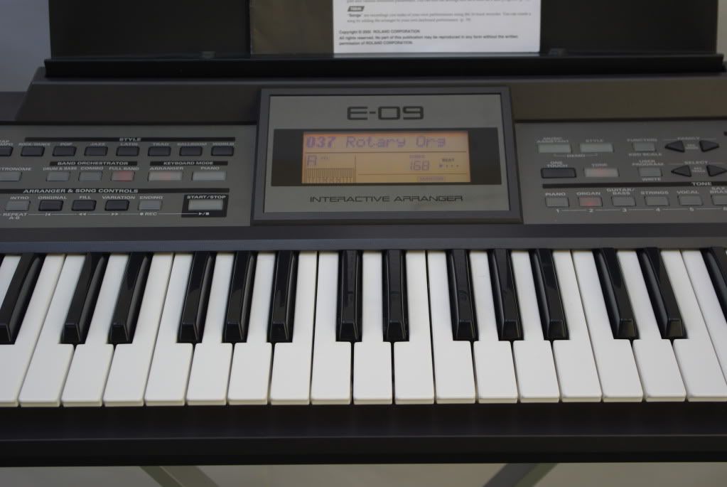 Roland E09 E09 keyboard arranger 61 touch sensitive keys eBay