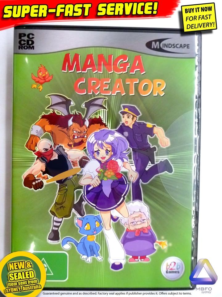 MANGA CREATOR, Anime cartoon software Windows PC NEW animation comic illustrator