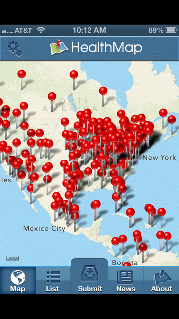 HealthMap's Outbreaks Near Me tracks all viruses and disease outbreaks in your area