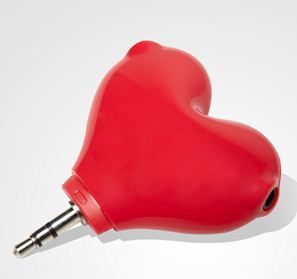 Valentine's Day tech gifts: heart headphone splitter Valentine's Day tech gifts: heart headphone splitter