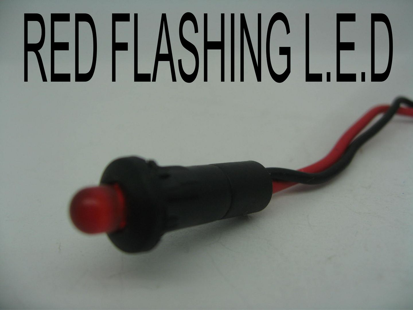 RED LED Round Car Alarm Warning FLASHING Indicator Car Dash Light 12v