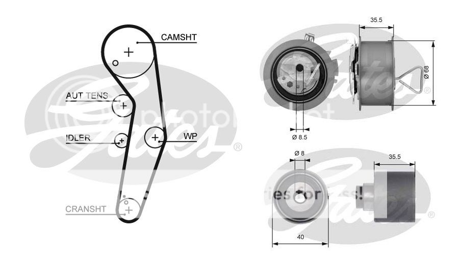 Genuine Gates Timing Belt Kit Volkswagen Polo 1 4 TDI Diesel bms 10 05
