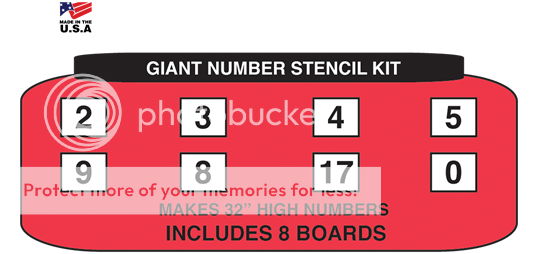 Giant Number Stencil Kit   Great For Athletic Fields  