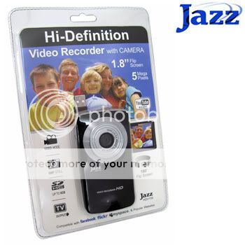 JAZZ® HD VIDEO RECORDER/DIGITAL CAMERA 180° FLIP SCREEN/Facebook 