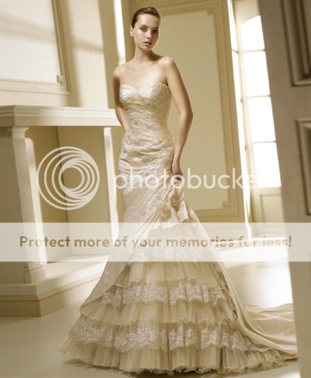 2012 Hote Mermaid Lace wedding bridal dresses Prom Bridal Gown Custom 