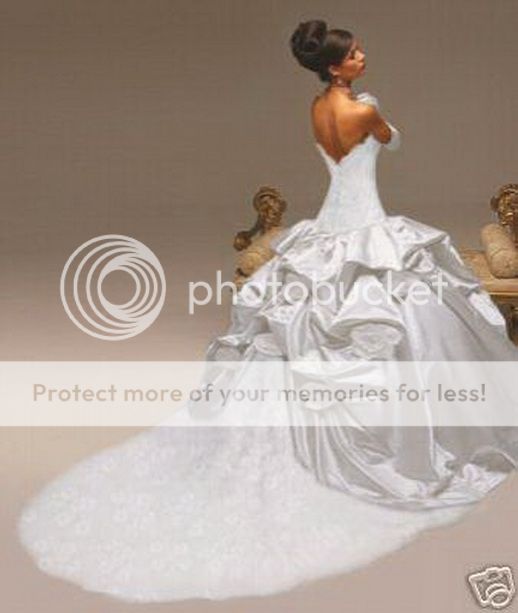 Charming White Wedding Dress Brial Gown Custom Size 4 6 8 10 12 14 16 