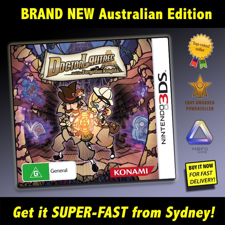 Dr Lautrec & the Forgotten Knights game for 3DS Nintendo New Aussie version PAL