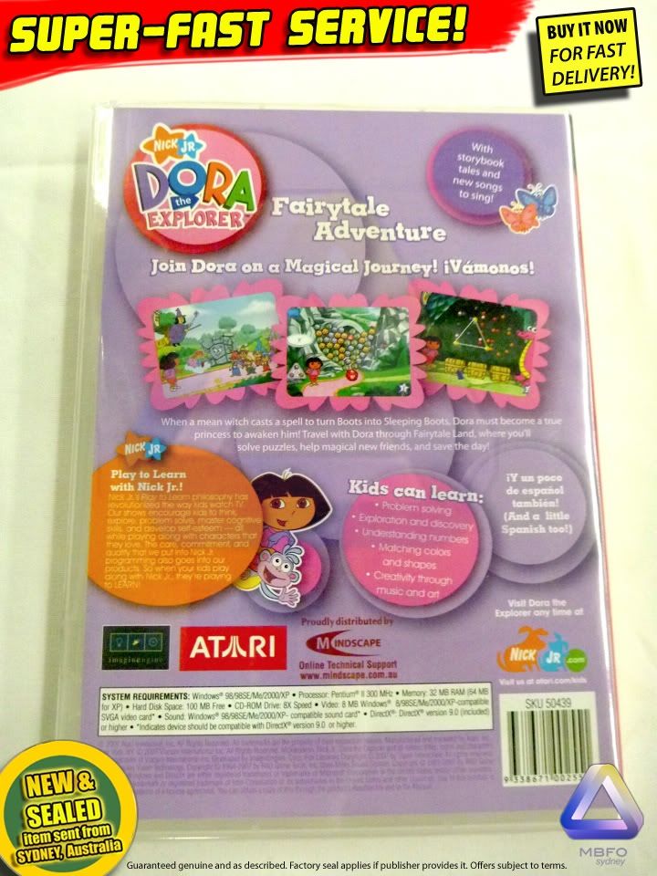 DORA THE EXPLORER Fairy Tale Adventure *Windows PC *NEW game software ...