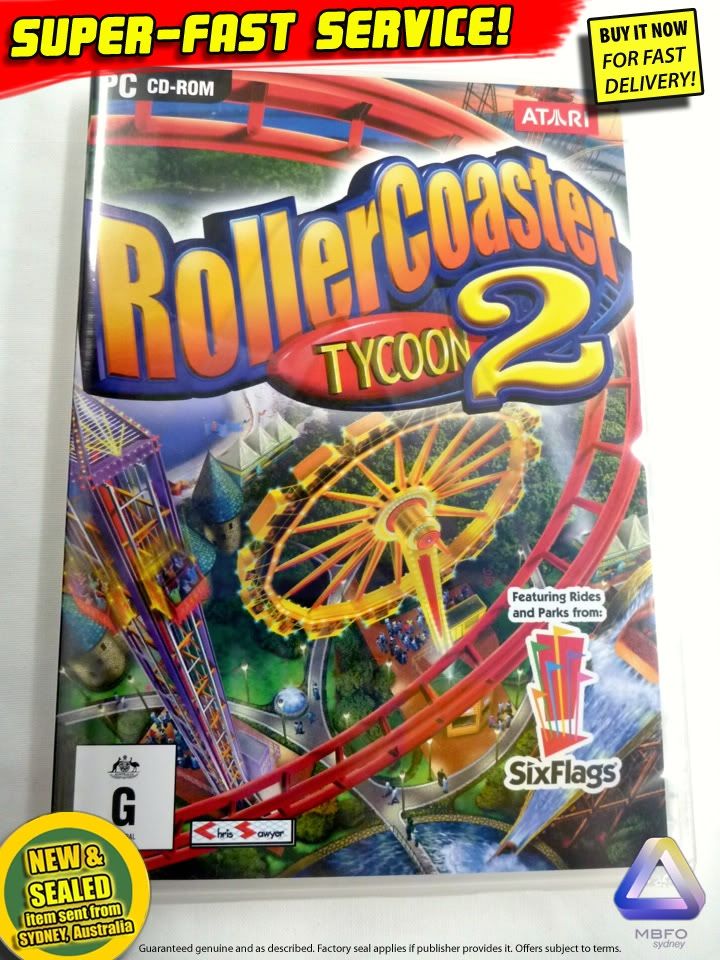 Roller Coaster Tycoon 2 game for PC Rollercoaster ~NEW~ laptop computer software
