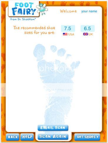 Foot Fairy iPad app measures kids' feet