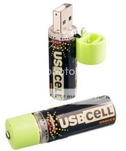 Eco-friendly USB cell rechargeable batteries
