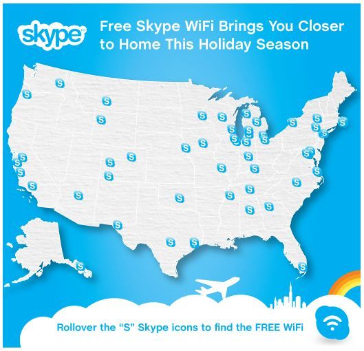 Skype free wifi holiday offer