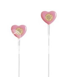 Valentine's tech gifts: heart-shaped earbuds from Marc Jacobs