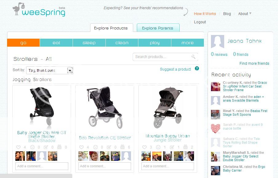 weeSpring lets you see what other parents are buying